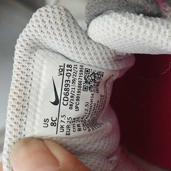 Nike air max Excee ps "pure platinum pink prime" size 8C - Picture 7 of 14